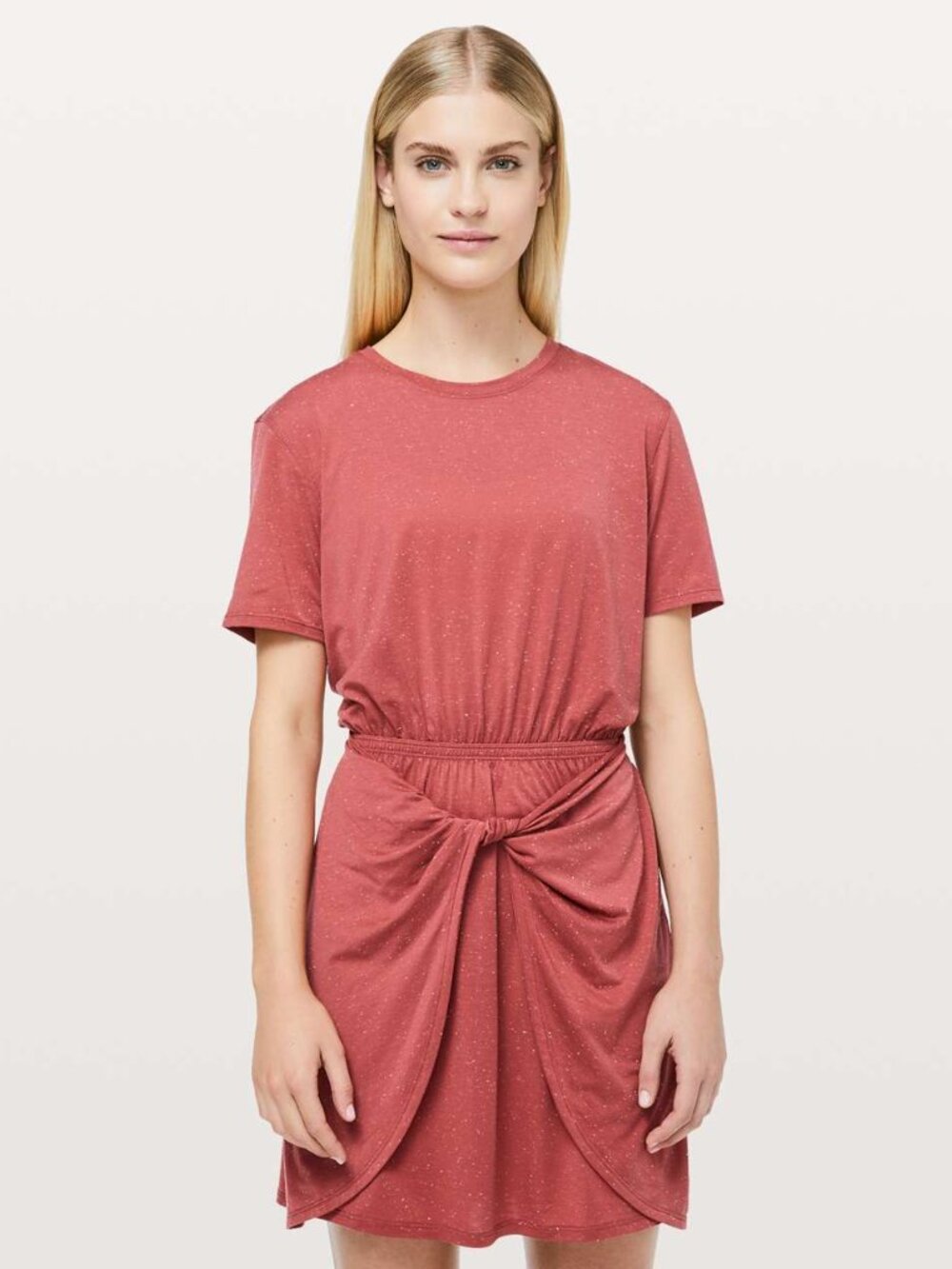 Lululemon Unwind Your Mind Dress Brick Rose / White